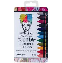 Dina Wakley MEdia Scribble Sticks 12/Pkg - Set 2