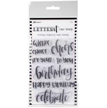 Ranger Letter It Clear Stamp Set 4X6 - Birthday