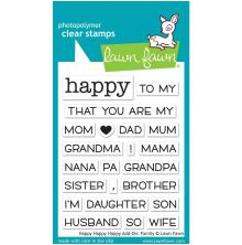 Lawn Fawn Clear Stamps 3X4 - Happy Happy Happy Add-On: Family LF1585