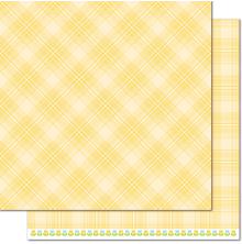 Lawn Fawn Perfectly Plaid Spring Double-Sided Cardstock 12X12 - Daffodil