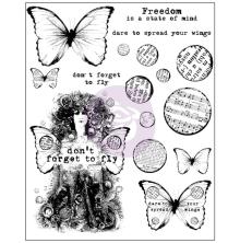 Prima Finnabair Cling Stamps 6X7.5 - Dont Forget To Fly