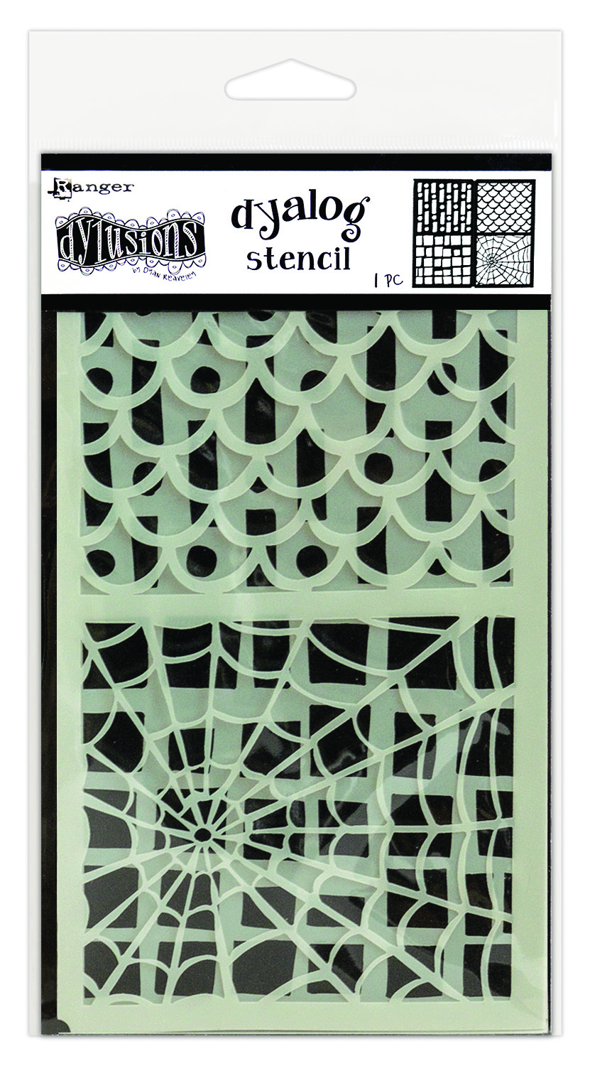 Dylusions Dyalog Stencil - Stencil It Too - ciliinpapers