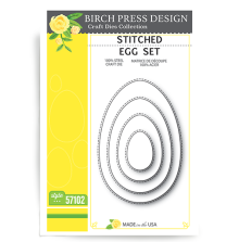 Birch Press Die - Stitched Egg Set