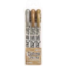 Tim Holtz Distress Crayon Set - Metallics