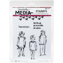 Dina Wakley MEdia Cling Stamps 6X9 - Scribbly Girlies