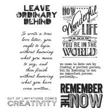 Tim Holtz Cling Stamps 7X8.5 - Random Quotes CMS182