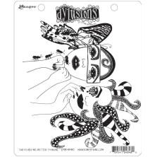 Dylusions Cling Stamps 8.5X7 - Two Heads Are Better Than One