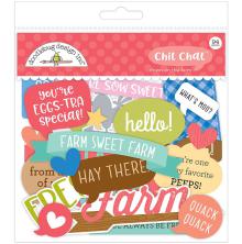 Doodlebug Chit Chat Die-Cuts 94/Pkg - Down On The Farm