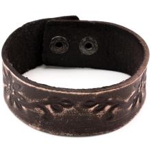 Tim Holtz Assemblage Cuff Bracelet Snap Enclosure - Brown Floral