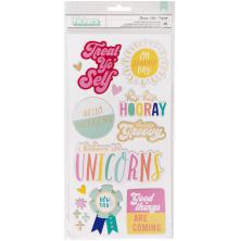 Dear Lizzy Thickers Stickers 5.5X11 2/Pkg - Stay Colorful Groovy Phrase UTGENDE