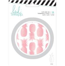 Heidi Swapp Paper Clips 13/Pkg - Pineapple Crush UTGENDE