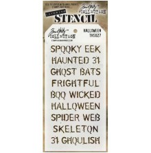 Tim Holtz Layered Stencil 4.125X8.5 - Halloween   THS027