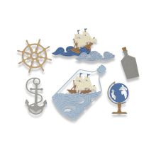 Sizzix Thinlits Die Set 7PK - Ship in a Bottle