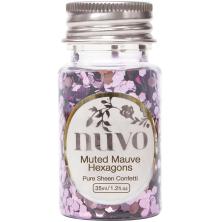 Tonic Studios Nuvo Confetti 35ml - Muted Mauve Hexagons 1061N