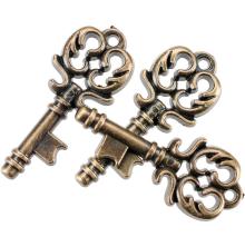 Blumenthal Steampunk Buttons 15/Pkg - Antique Gold Key