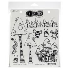 Dylusions Cling Stamps 8.5X7 - Toadstool Town
