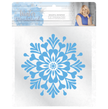 Sara Signature Coll Winter Wonderland 6x6 Embossing Folder - Graceful Snowflake