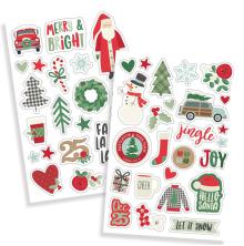 Simple Stories Puffy Stickers 4X6 2/Pkg - Merry &amp; Bright UTGENDE