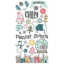 Simple Stories Chipboard Stickers 6X12 - Freezin Season UTGENDE