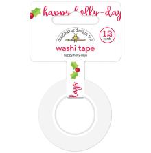 Doodlebug Washi Tape 15mmX12yd - Happy Holly-Days UTGÅENDE