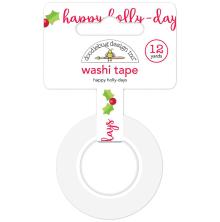 Doodlebug Washi Tape 15mmX12yd - Happy Holly-Days UTGENDE