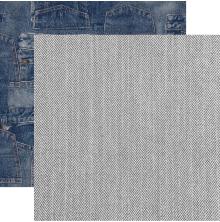 Kaisercraft Mountain Air Double-Sided Cardstock 12X12 - Blue Jeans UTGENDE