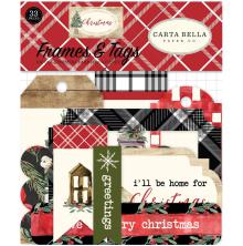 Carta Bella Christmas Ephemera Cardstock Die-Cuts 33/Pkg - Frames &amp; Tags UTGEND