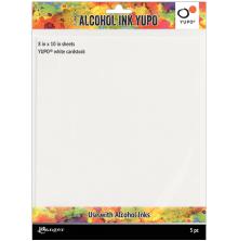 Tim Holtz Alcohol Ink Yupo Paper 86lb 5/Pkg - White