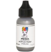 Dina Wakley MEdia Acrylic Paint 29ml - Metallic Sterling