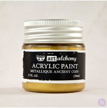 Prima Finnabair Art Alchemy Acrylic Paint 50ml - Metallique Ancient Coin