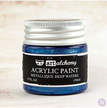 Prima Finnabair Art Alchemy Acrylic Paint 50ml - Metallique Deep Waters