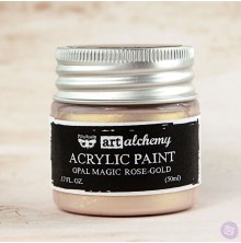 Prima Finnabair Art Alchemy Acrylic Paint 50ml - Opal Magic Rose-Gold