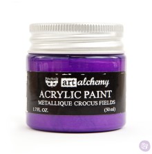 Prima Finnabair Art Alchemy Acrylic Paint 50ml - Metallique Crocus Fields