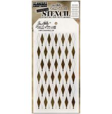 Tim Holtz Layered Stencil 4.125X8.5 - Shifter Diamonds THS110