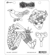 Dylusions Cling Stamps 8.5X7 - Clockwork