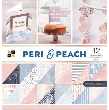 Die Cuts With A View Double-Sided Cardstock Stack 12X12 36/Pkg - Peri &amp; Peach