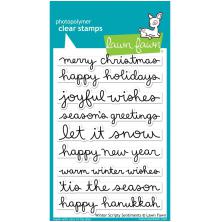 Lawn Fawn Clear Stamps 4X6 - Winter Scripty Sentiments LF1773