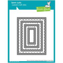 Lawn Fawn Dies - Reverse Stitch Scallop Rectangle Window LF1800