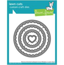 Lawn Fawn Dies - Reverse Stitched Scalloped Circle Window LF1801