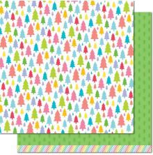 Lawn Fawn Really Rainbow Christmas Cardstock 12X12 - Pine Tree Green