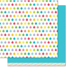 Lawn Fawn Really Rainbow Christmas Cardstock 12X12 - Icy Blue