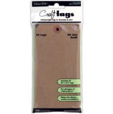 Ranger Inkssentials Brown Kraft Craft Tags 20/Pkg - No 8