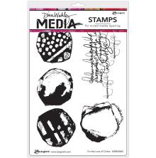 Dina Wakley MEdia Cling Stamps 6X9 - For The Love Of Circles