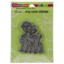 Stampendous Cling Stamp - Cherub Deer UTGENDE