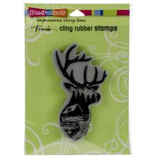 Stampendous Cling Stamp - Buck Scene UTGENDE