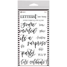 Ranger Letter It Clear Stamp Set 4X6 - Invitation