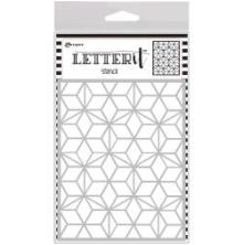 Ranger Letter It Background Stencil 4.75X6 - Puzzled Mosaic