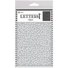 Ranger Letter It Background Stencil 4.75X6 - Party Time