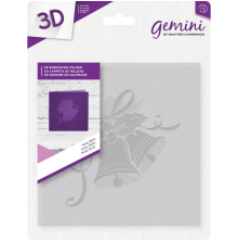 Crafters Companion Gemini 6x6 3D Embossing Folder - Holly Bells UTGENDE