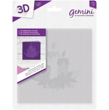 Crafters Companion Gemini 6x6 3D Embossing Folder - Christmas by Candle Light UT